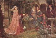 John William Waterhouse The Enchanted Garden (mk41) oil painting